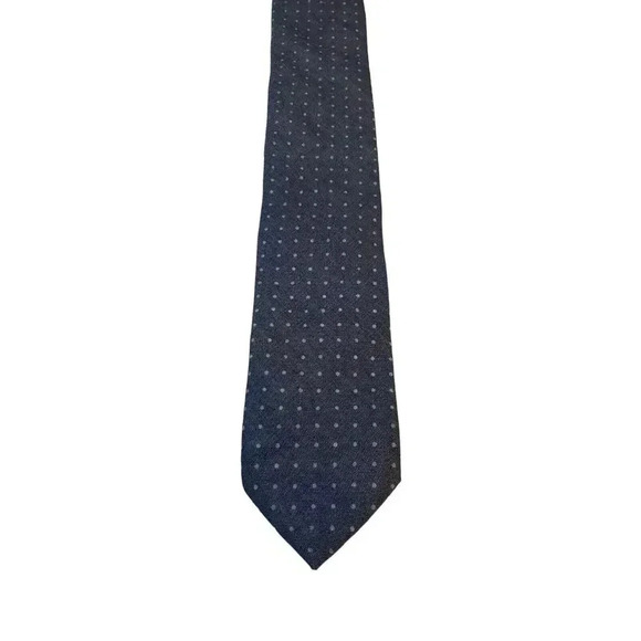 PENGUIN by Munsingwear Mens Neck Tie Blue Polka Dot‎ Designer Preppy Skinny - Picture 1 of 12